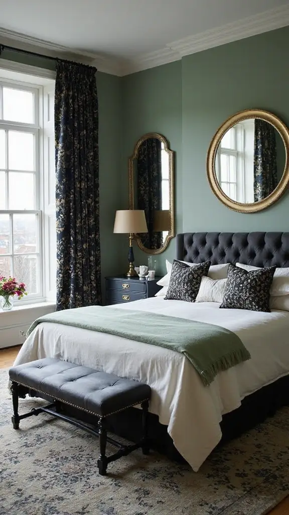 26-Sage-Green-Bedroom-Ideas-with-Accent-Colors-That-Will-Blow-Your-Mind-25.-Timeless-Black-and-White