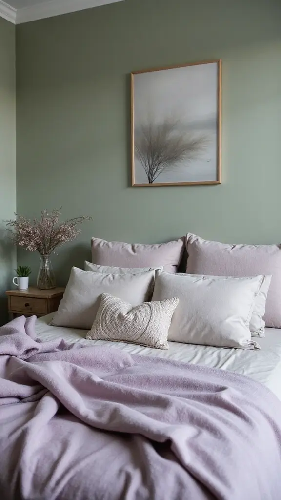 26-Sage-Green-Bedroom-Ideas-with-Accent-Colors-That-Will-Blow-Your-Mind-8.-Muted-Lavender-Touches