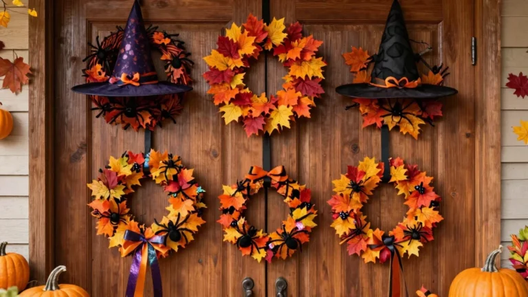 18 Creative Witch Hat Wreath Tutorials for Stunning Halloween Doors